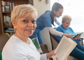 residents in library