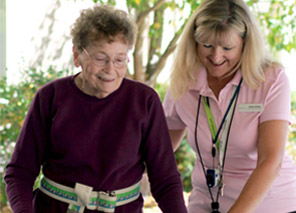 resident receiving on-site therapy