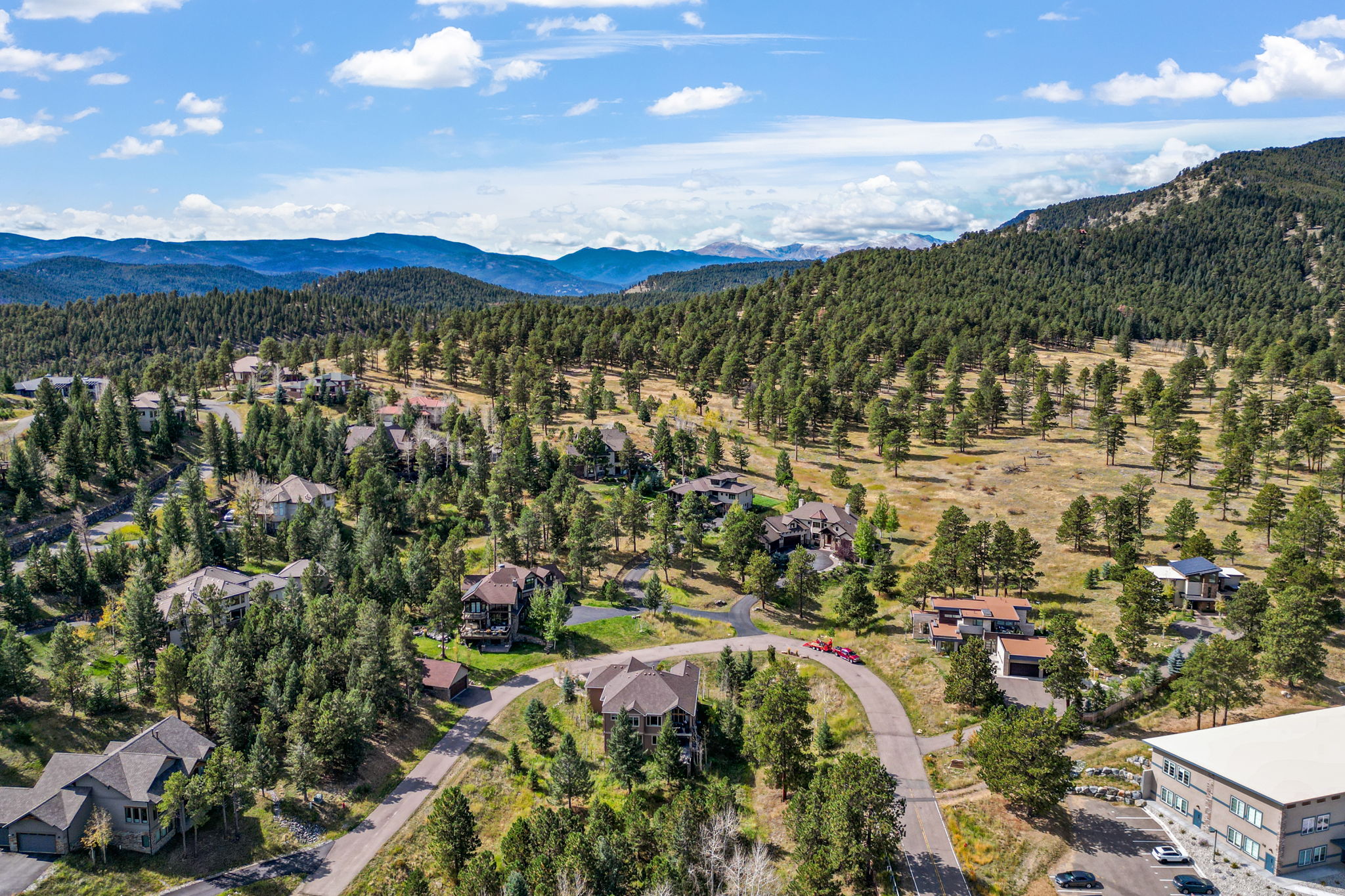 Assisted Living at Elk Run, Evergreen CO, aerial view